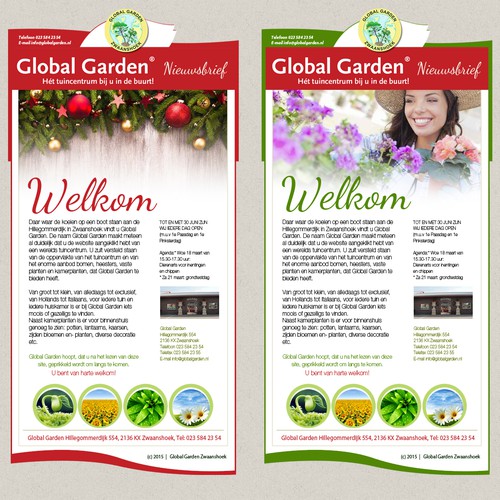 Global Garden newsletter redesign Design by graphixeu