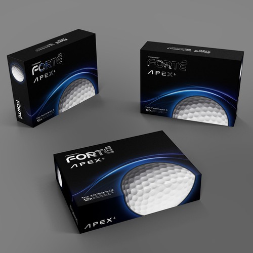 Create a futuristic, high-end packaging golf ball box for Foremost Golf Design réalisé par YuriyBaranov