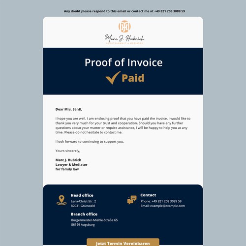 Correo electrónico propuesta en el concurso por karinalexandra4