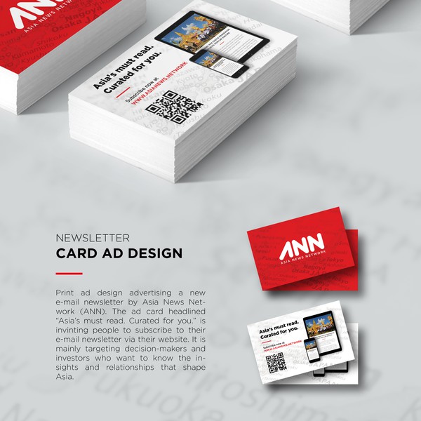 Newsletter Card Ad Design