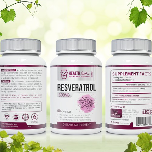 New Brand Health Supplement Brand Label Design Design by m.art.designs