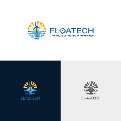 Creation of a logo for a wind turbine research project: FLOATECH Design by Epone✅