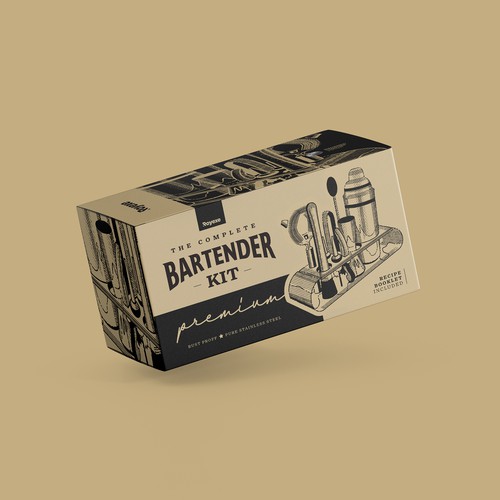 Bartender kit with stand Design by Okti