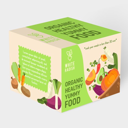 Design di WHITE RADISH-meal prep box di Radmilica