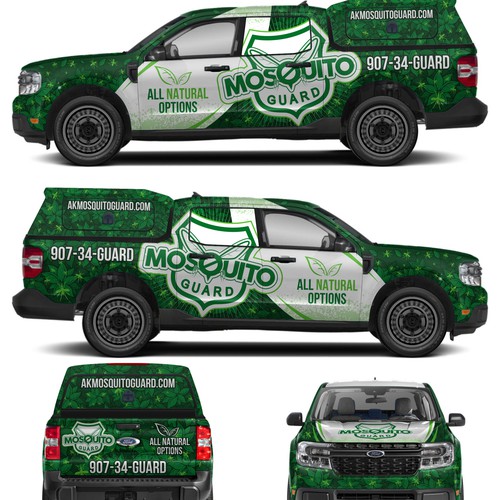 Designs truck wrap for mosquito control company that provides natural