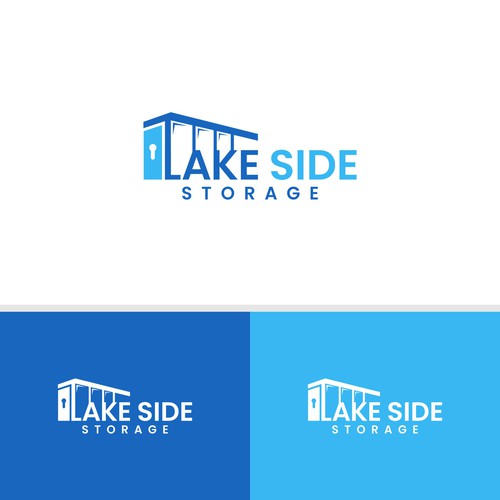 Standout logo for a self storage facility next to a lake. Targeting boats and rvs Design by StudioJack