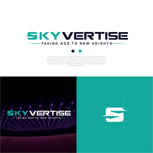 A Startup using drone tech to advertise in the sky Design by CHICO_08