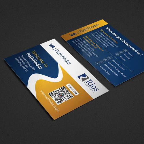 QR Code Handout Card for Veteran Care Innovation Ontwerp door muaz™