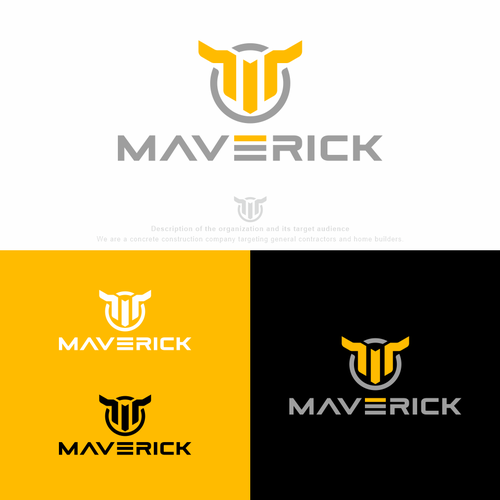 Need a modern abstract bull and M logo for our concrete construction company named Maverick. Design por petar k