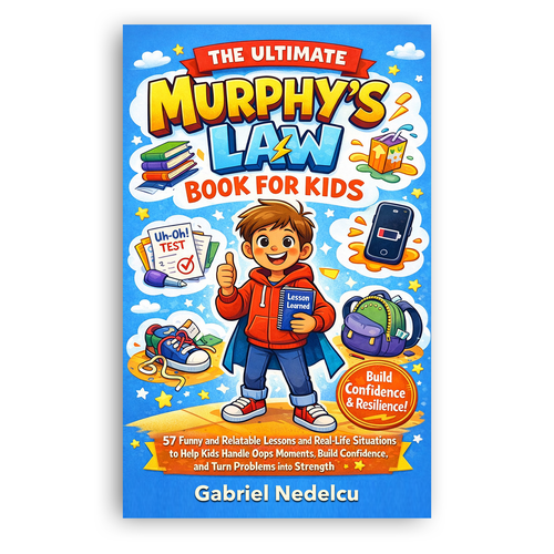 "Cartoon-Style Illustrated Book Cover for Kids" winning Logo & social media pack