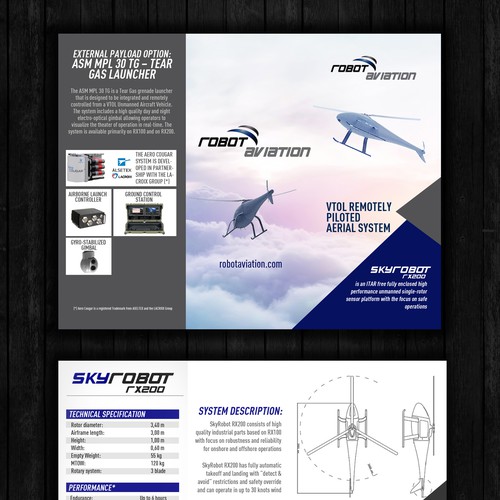 clean, high-tech flyer design for drones/UAVs that gives confidence and ...