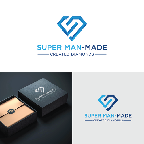 Strong & Simple design for our Super Man-Made Created Diamonds Design by ♛ clever studio ♛