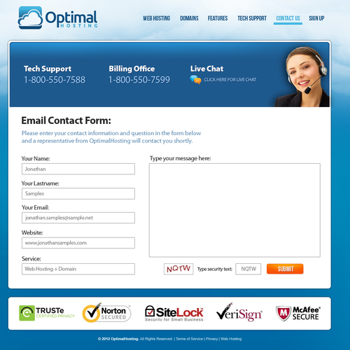 New website design wanted for Optimal Hosting Design by GangmaZ