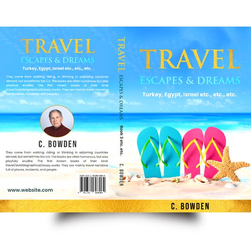 Cover for a travel/autobiography/brief essay book Design by NoBoundaries