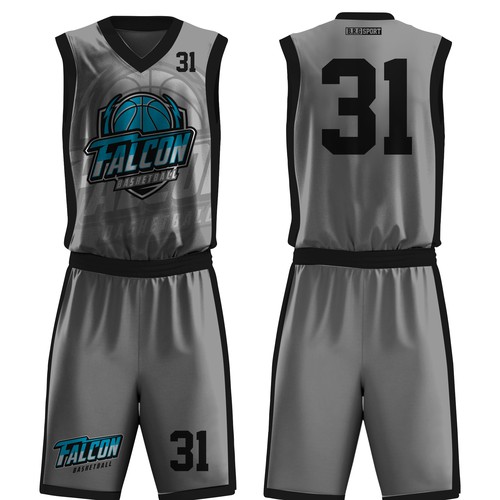 Sublimated Basketball Jersey Falcons style