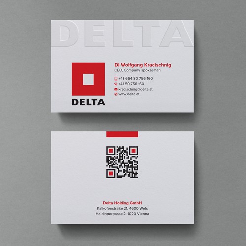 DELTA Business Card Relaunch Design by Birendra Chandra Das