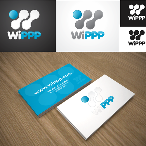 Create the next logo and business card for WiPPP Diseño de DecoSant