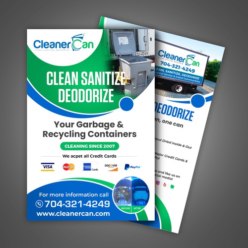 Design a Promotional Flyer for Our Trash Can Cleaning Business Design by Artist@Joy