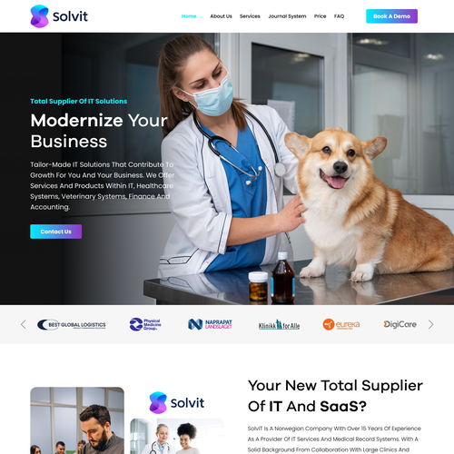 Design a new wordpress theme for an IT company in Norway Design by Technology Wisdom