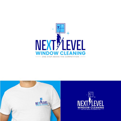 eye-catching window cleaning logo, appeals to homeowners. Design by Elite Craters