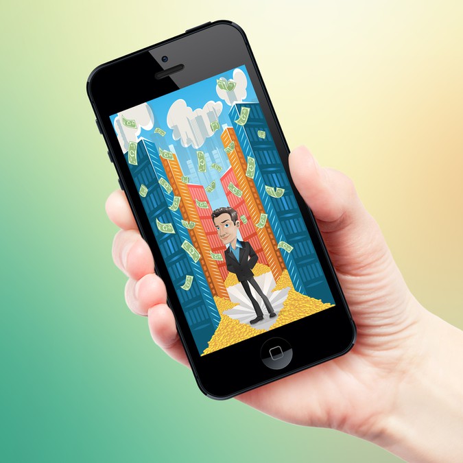 a Billionaire" iphone app screen shot App design contest
