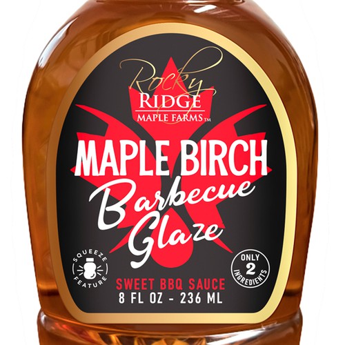 Vintage Label for Birch and Maple Syrup Barbecue Glaze Design by _fra_