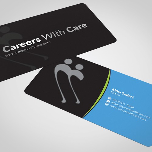 Hire Me business cards Design by Nuhan Enterprise IT