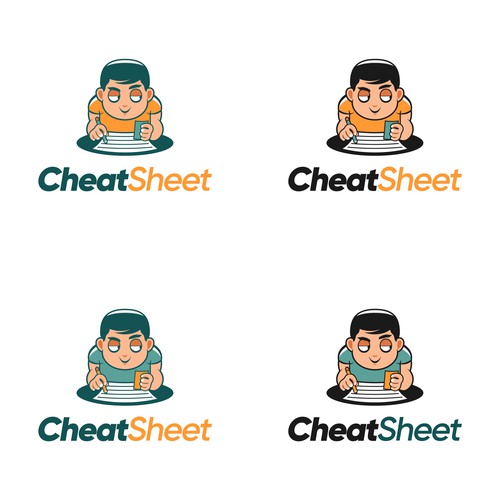 Unique descriptive combo mascot Logo that embodies the action of cheating on a test & shortcuts Design von DevDevit   ★ ★ ★ ★ ★