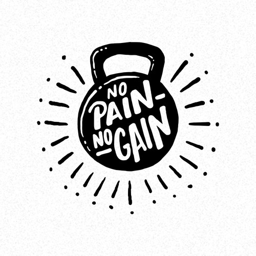 Motivational fitness quote - wall sticker (white background) | Sticker  contest | 99designs