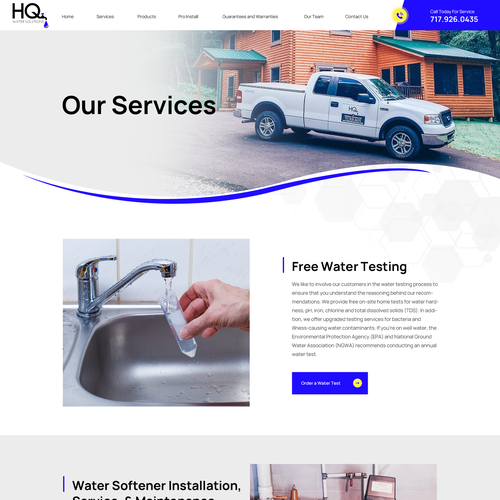 Website for Water Treatment Website Réalisé par Obizzy