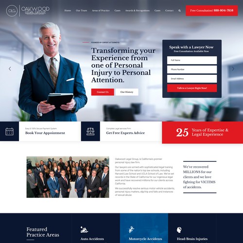 Car Accident Lawyer Landing Page, Mini Site Design by keilaMaria