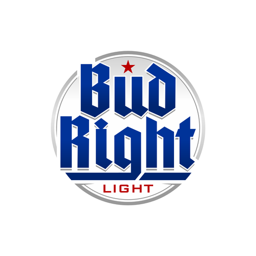 Bud Right.  The great new American Beer for good ol' fashioned American beer drinkers. Design by Voos Studio