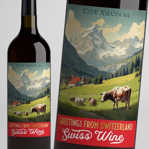 SWISS WINE for tourists Design by Windmill Designer™