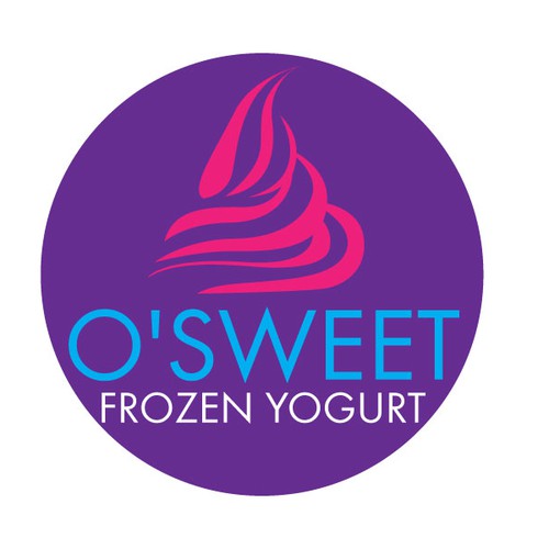 logo for O'SWEET    FROZEN  YOGURT Diseño de ian6310
