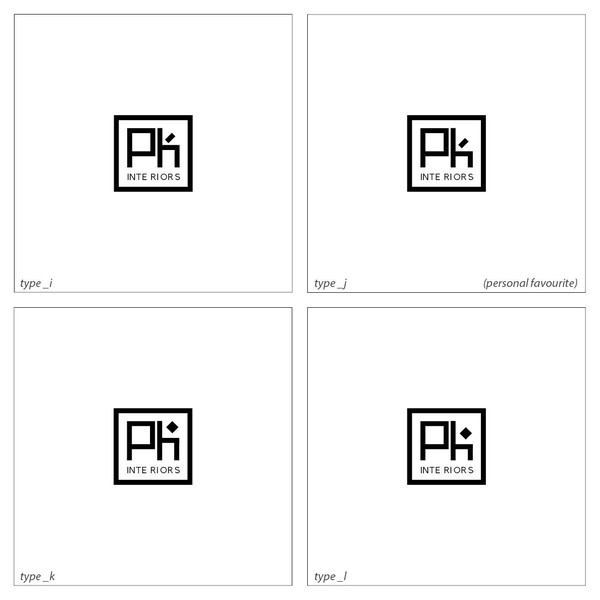 logo design for "PK interiors"