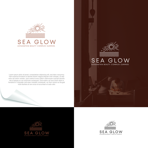 Lux Beauty Gummy Supplement made from Algae - "Sea Glow" Design by stech look