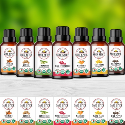 Essential Oil Label Design Design by ColourCargo