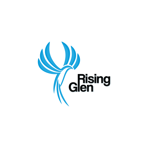 Rising Glen - bird rising from a valley logo - visionary artists welcome! Réalisé par Sesotyo