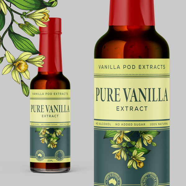 Label for Premium Natural Vanilla Extract