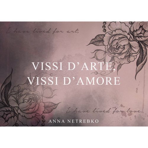 Illustrate a key visual to promote Anna Netrebko’s new album Design von Mesyats