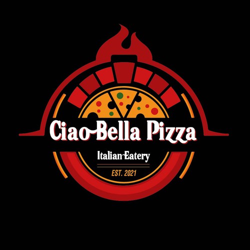 Ciao Bella Pizza Logo Design by FaiBaba