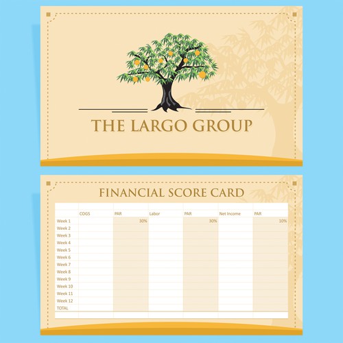 largo Group scorecard Design by Gulajawa