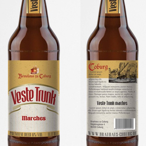 A beer label as symbol of the city of Coburg (Germany) / Wahrzeichen für Coburg! Design by neoflexdesign