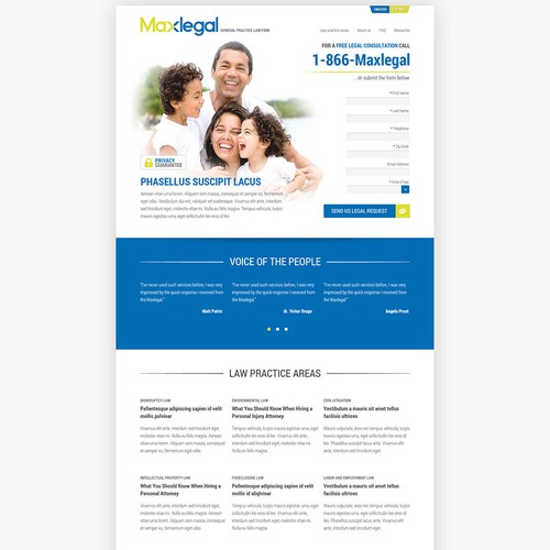 Maxlegal.com needs a new website design Réalisé par 7thdog