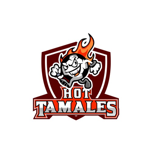 5-6 year olds need a soccer team logo! HOT TAMALES Design por arulart