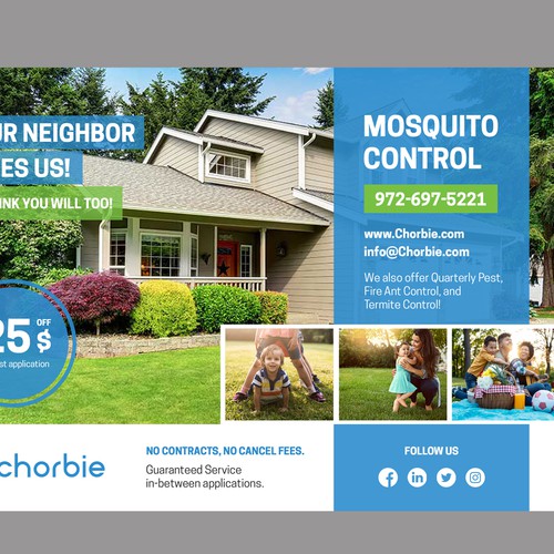 Chorbie Mosquito Control Postcard Design by tonaan