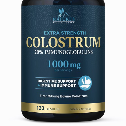 Powerful, Colostrum Design Needed for Nature's Nutrition Design by FreshApple@Michelle