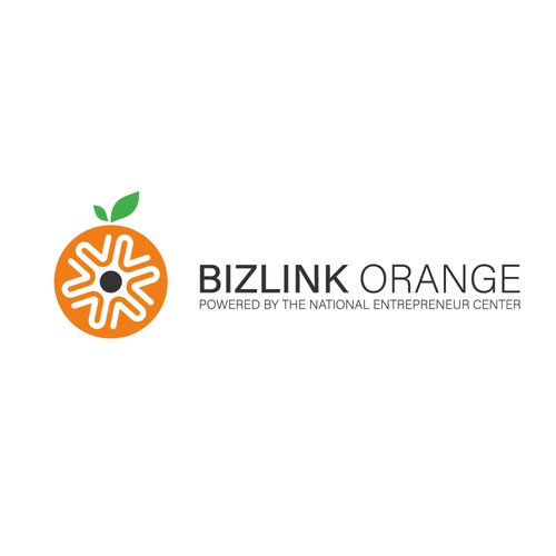 BizLink Orange Logo Design by mow.logo