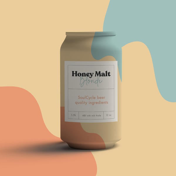 SoulCycle Beer Can Label Design