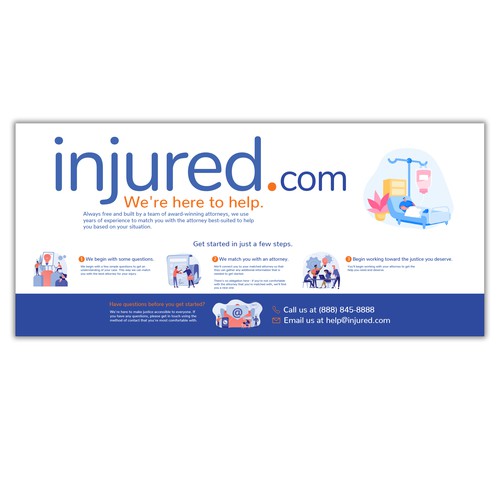 Injured.com Billboard Poster Design Design by Windmill Designer™